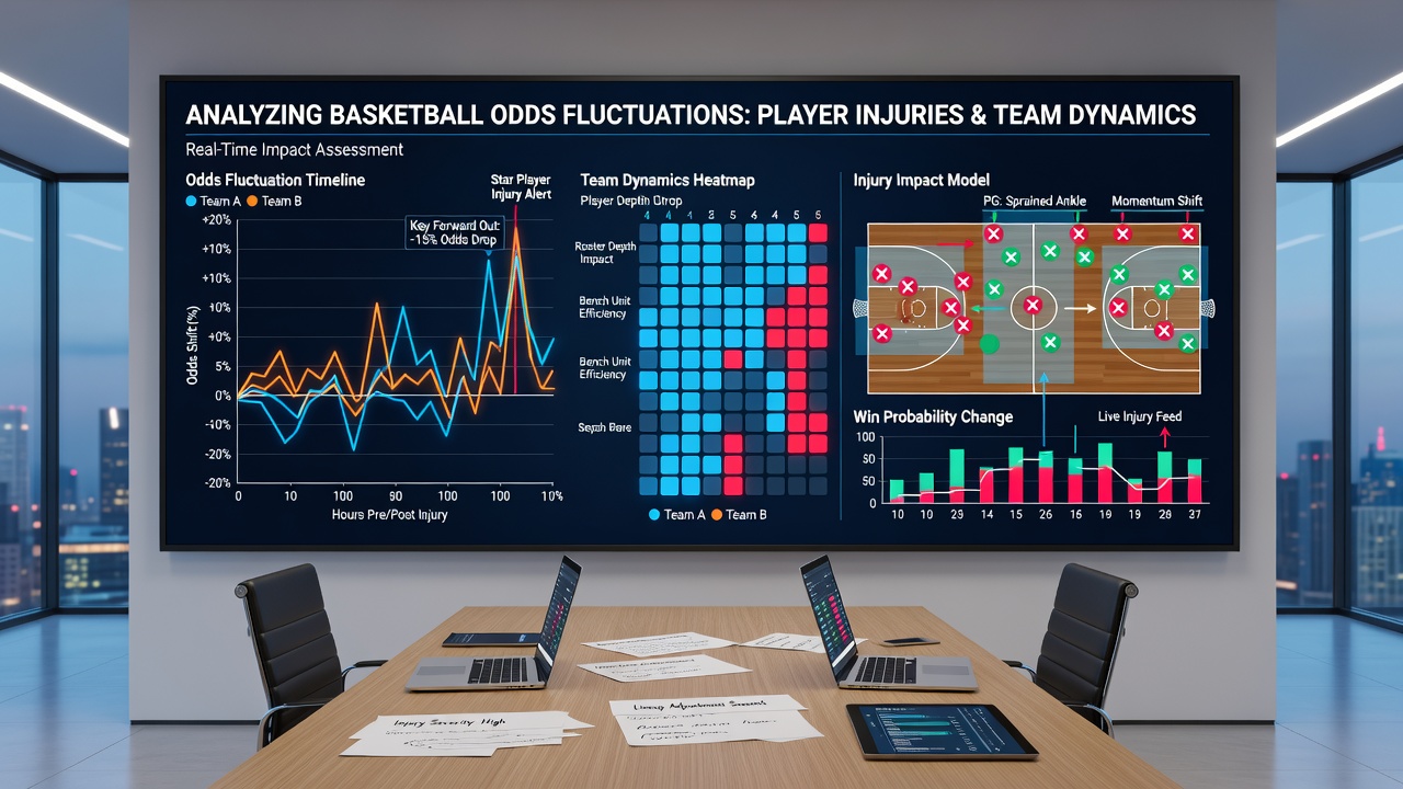 Team huddle on basketball court illustrating dynamics and lineup adjustments