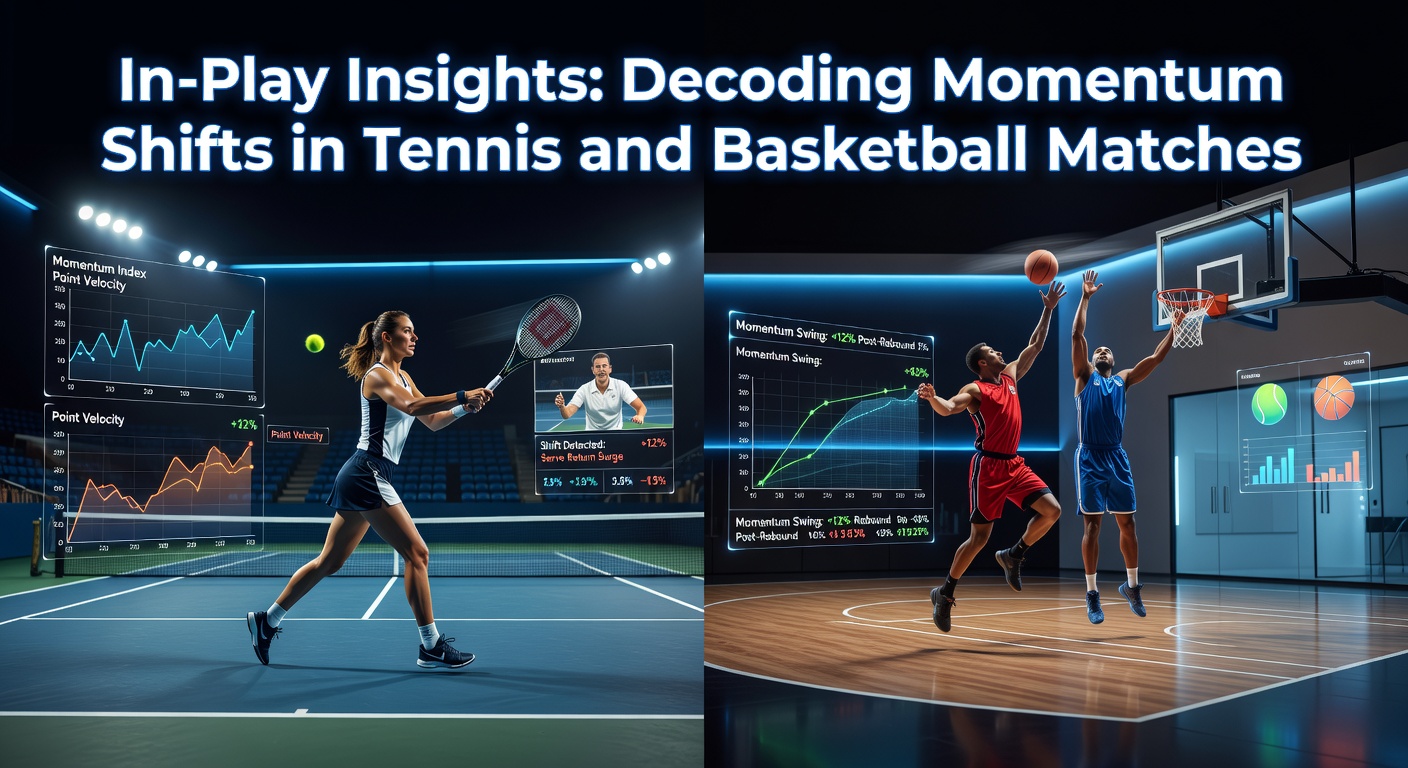 A dynamic tennis rally captured mid-air with a player lunging for a forehand, highlighting intense momentum in live play