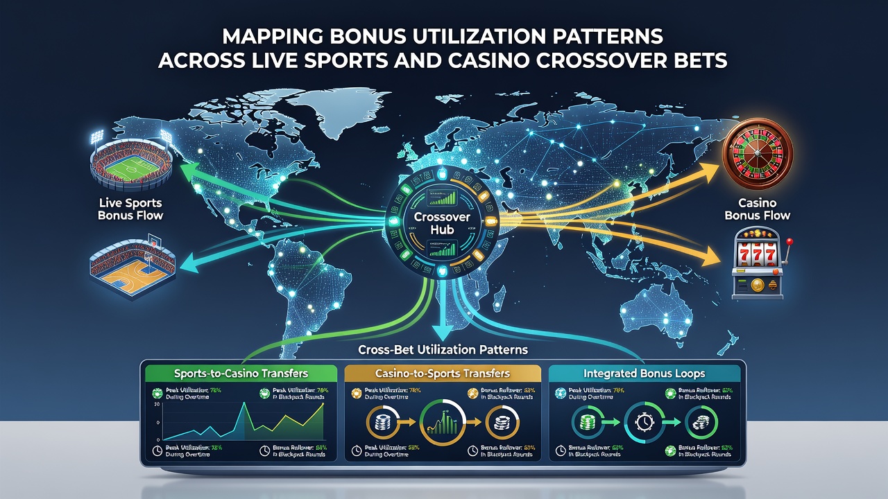 Heatmap illustrating peak hours for bonus transfers between live sports betting and casino crossover activities