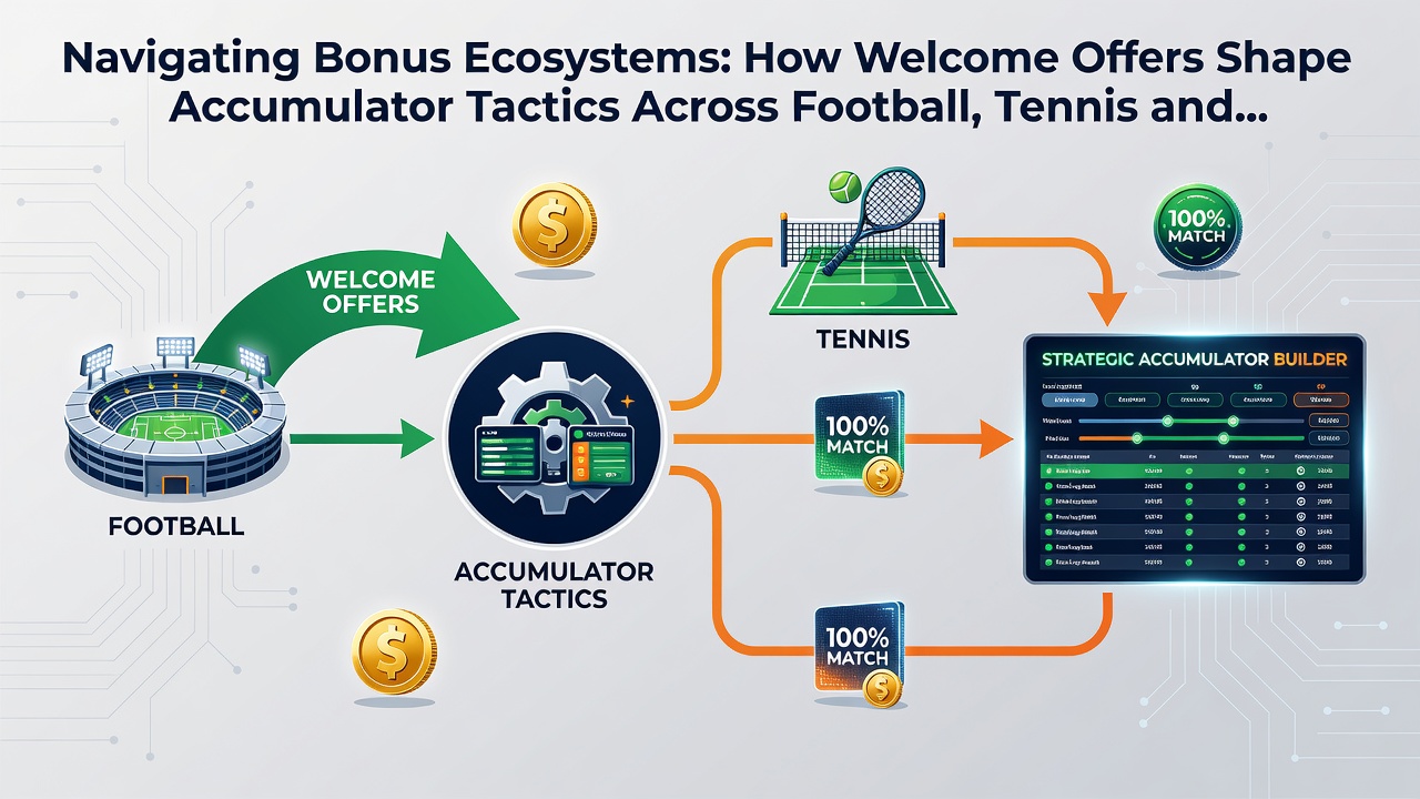 Live betting interfaces showing accumulator updates during ongoing matches