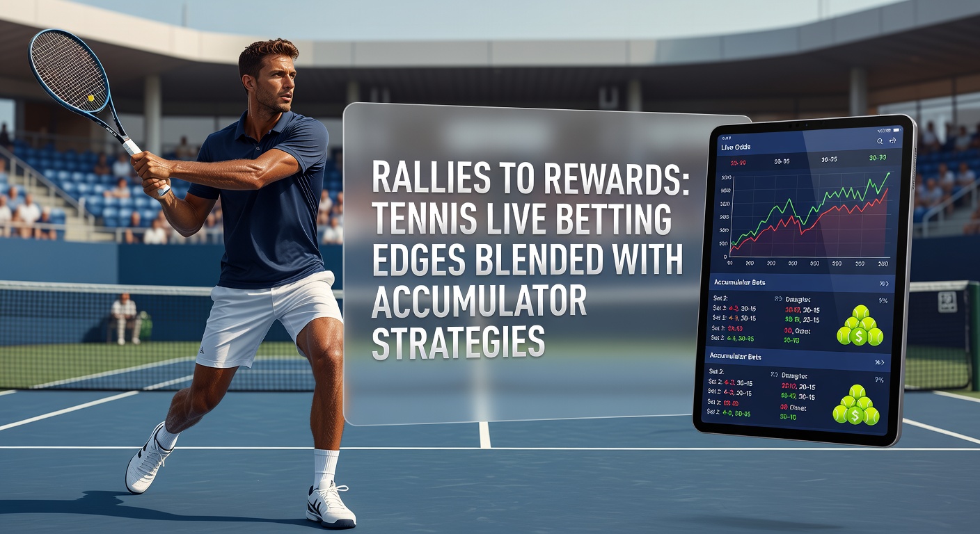 Dynamic tennis rally with players in intense action, highlighting live betting opportunities during matches