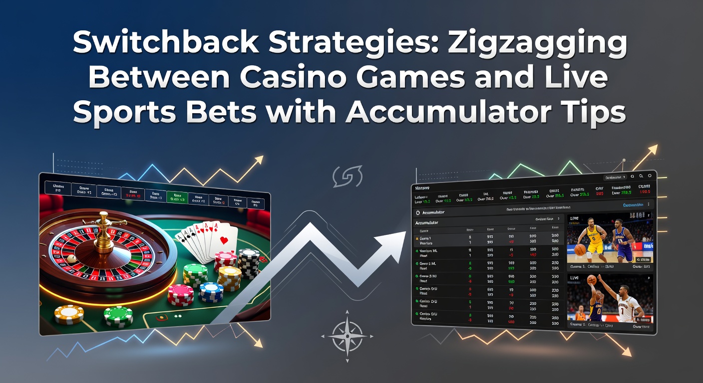 Dynamic illustration of a bettor switching between casino roulette wheel and live soccer match odds on a digital screen, highlighting accumulator chains
