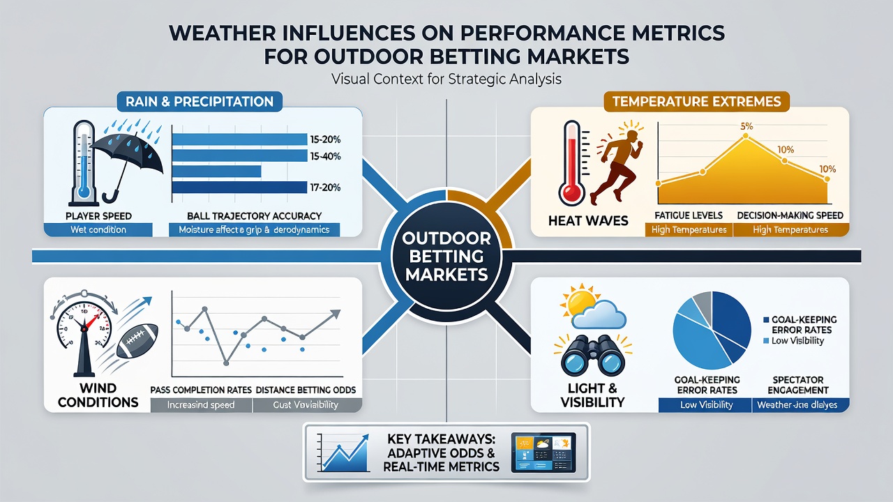 Rain and wind conditions influencing tennis and football performance statistics used in outdoor betting